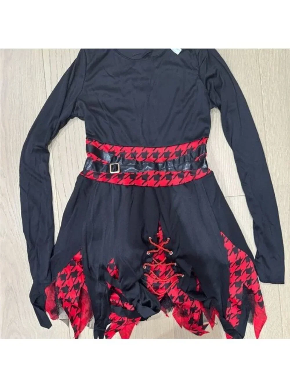 Amscan Red & Black Riding Hood Rebel Costume | Girl's Large (12-14) | NWT - Picture 9 of 10